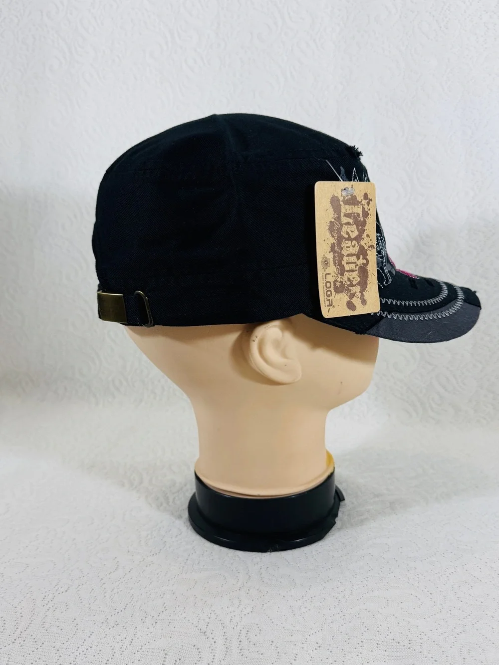 New With Tag Dance Mom Women Black Cap with Pink & Yellow Ballet Shoes